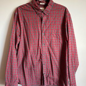J CREW XL Plaid Cotton Long
Sleeve Shirt Button Down Brown
